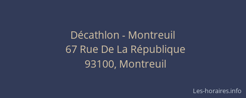 Décathlon - Montreuil