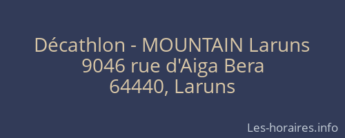 Décathlon - MOUNTAIN Laruns
