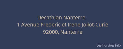 Decathlon Nanterre