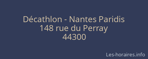 Décathlon - Nantes Paridis