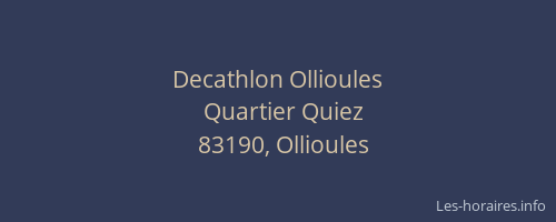 Decathlon Ollioules