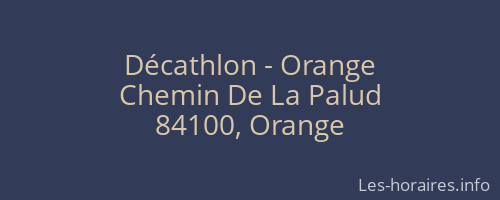 Décathlon - Orange