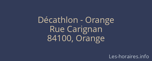 Décathlon - Orange