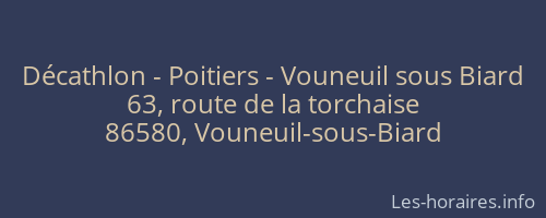 Décathlon - Poitiers - Vouneuil sous Biard