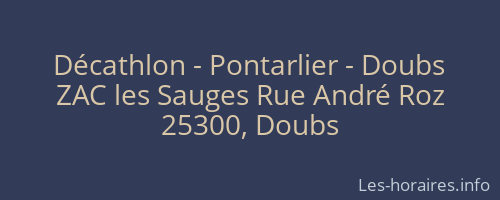 Décathlon - Pontarlier - Doubs
