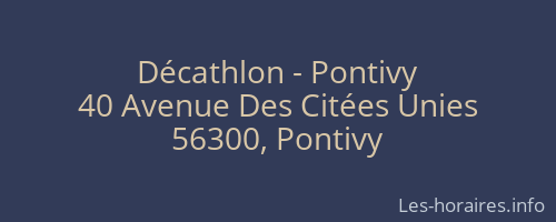 Décathlon - Pontivy
