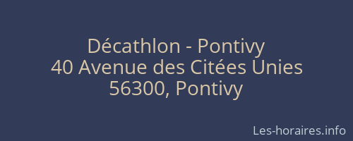 Décathlon - Pontivy