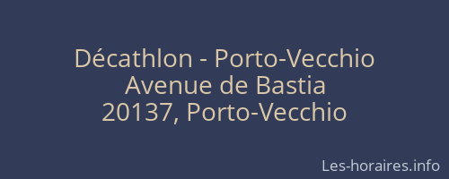 Décathlon - Porto-Vecchio