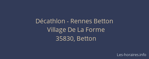 Décathlon - Rennes Betton