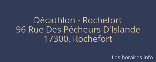 Décathlon - Rochefort