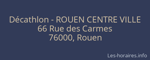 Décathlon - ROUEN CENTRE VILLE