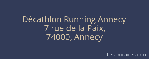 Décathlon Running Annecy