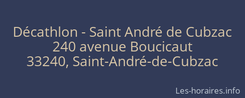 Décathlon - Saint André de Cubzac