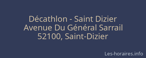 Décathlon - Saint Dizier