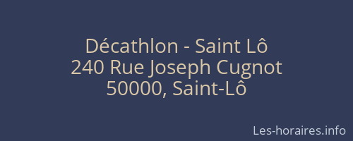 Décathlon - Saint Lô