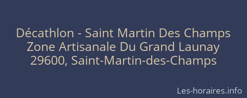 Décathlon - Saint Martin Des Champs