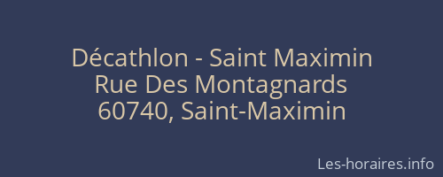Décathlon - Saint Maximin