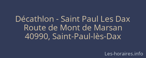 Décathlon - Saint Paul Les Dax