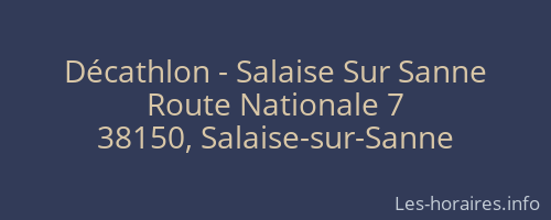 Décathlon - Salaise Sur Sanne