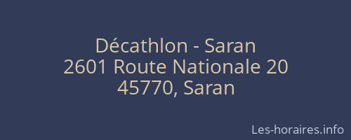 Décathlon - Saran