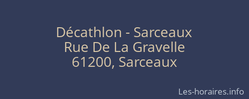 Décathlon - Sarceaux