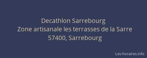 Decathlon Sarrebourg