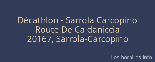 Décathlon - Sarrola Carcopino