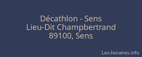 Décathlon - Sens