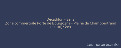 Décathlon - Sens