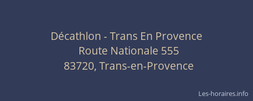 Décathlon - Trans En Provence