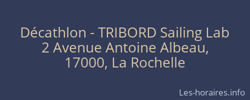 Décathlon - TRIBORD Sailing Lab