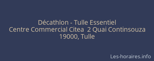 Décathlon - Tulle Essentiel