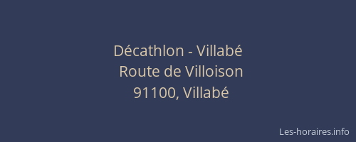 Décathlon - Villabé