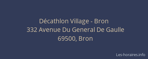Décathlon Village - Bron