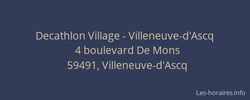 Decathlon Village - Villeneuve-d'Ascq