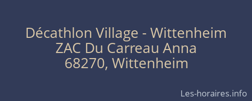 Décathlon Village - Wittenheim