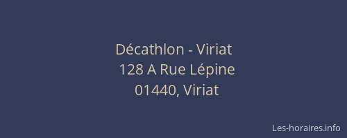 Décathlon - Viriat