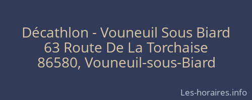 Décathlon - Vouneuil Sous Biard