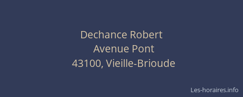 Dechance Robert