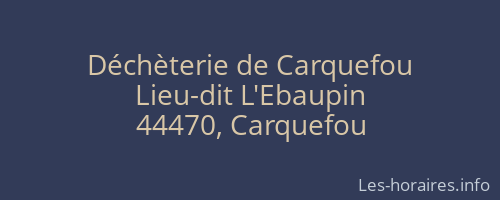 Déchèterie de Carquefou