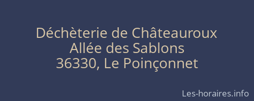 Déchèterie de Châteauroux