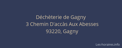 Déchèterie de Gagny