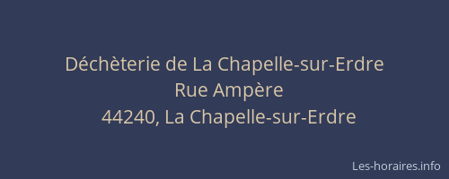 Déchèterie de La Chapelle-sur-Erdre