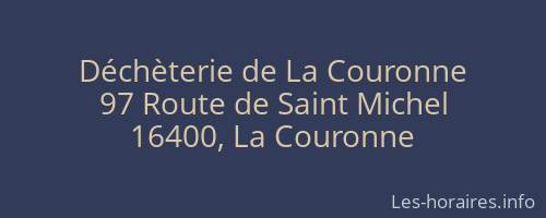 Déchèterie de La Couronne
