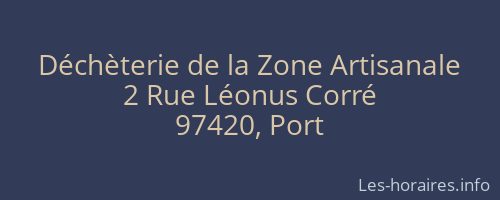 Déchèterie de la Zone Artisanale