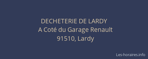 DECHETERIE DE LARDY