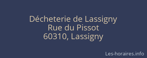 Décheterie de Lassigny