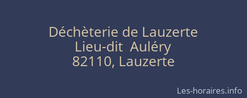 Déchèterie de Lauzerte