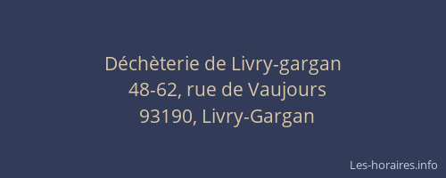 Déchèterie de Livry-gargan
