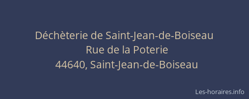 Déchèterie de Saint-Jean-de-Boiseau
